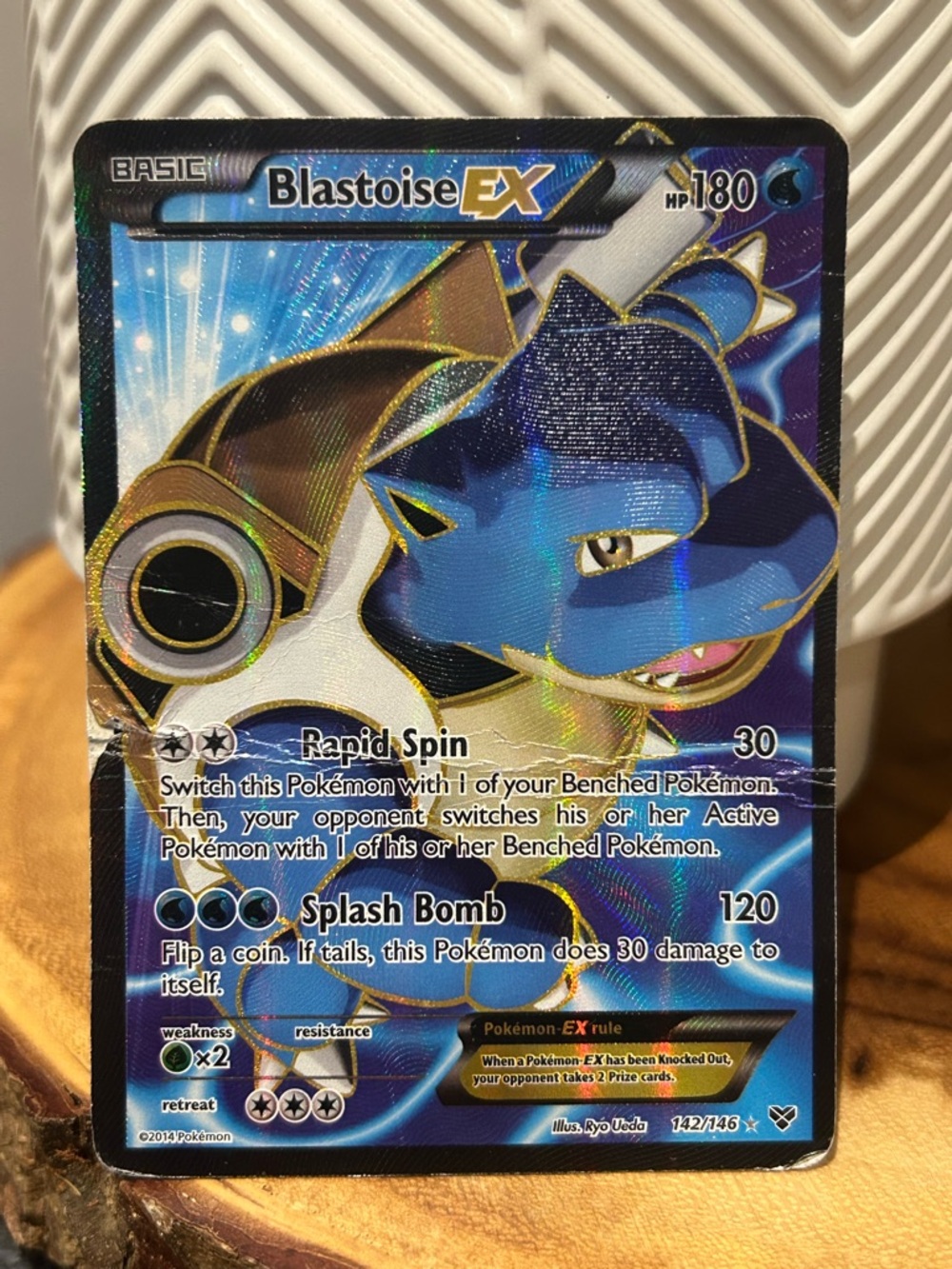 Pokémon Blastoise EX (142 Full Art) XY 2014 Holo Rare, Collectible, Fan Favorite